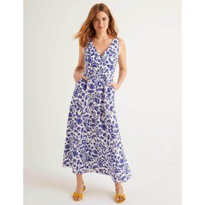 Boden Blue and White Floral Maxi Dress
